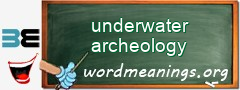 WordMeaning blackboard for underwater archeology